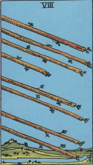 Eight of Wands tarot card