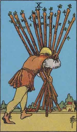 Ten of Wands tarot card